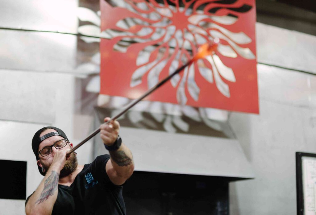 Dallas Glass Art Artist Demonstration