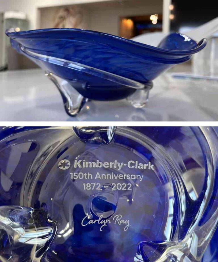 Dallas Glass Art Custom Award Bowl