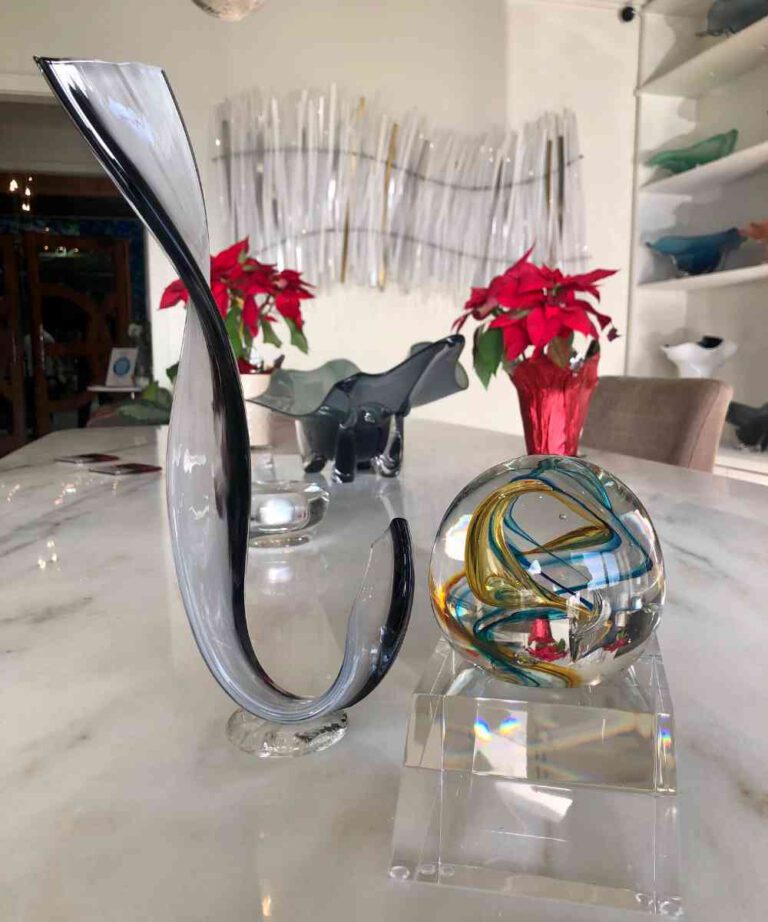 Dallas Glass Art Custom Award Ribbon and Sphere
