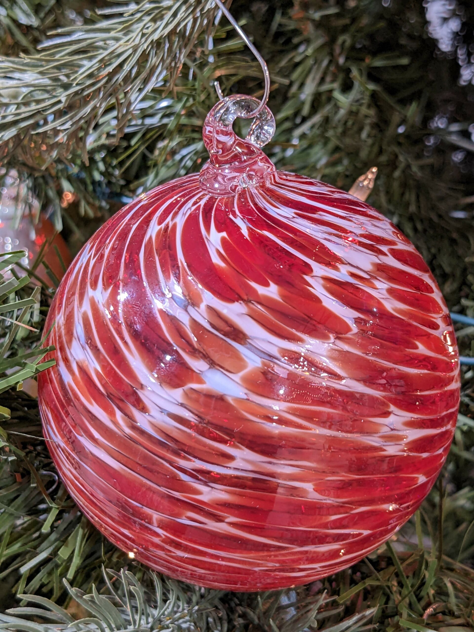 Zodax Swirl Blown Glass Ball Ornaments 6-Piece Set in Clear | Medium | Lord & Taylor