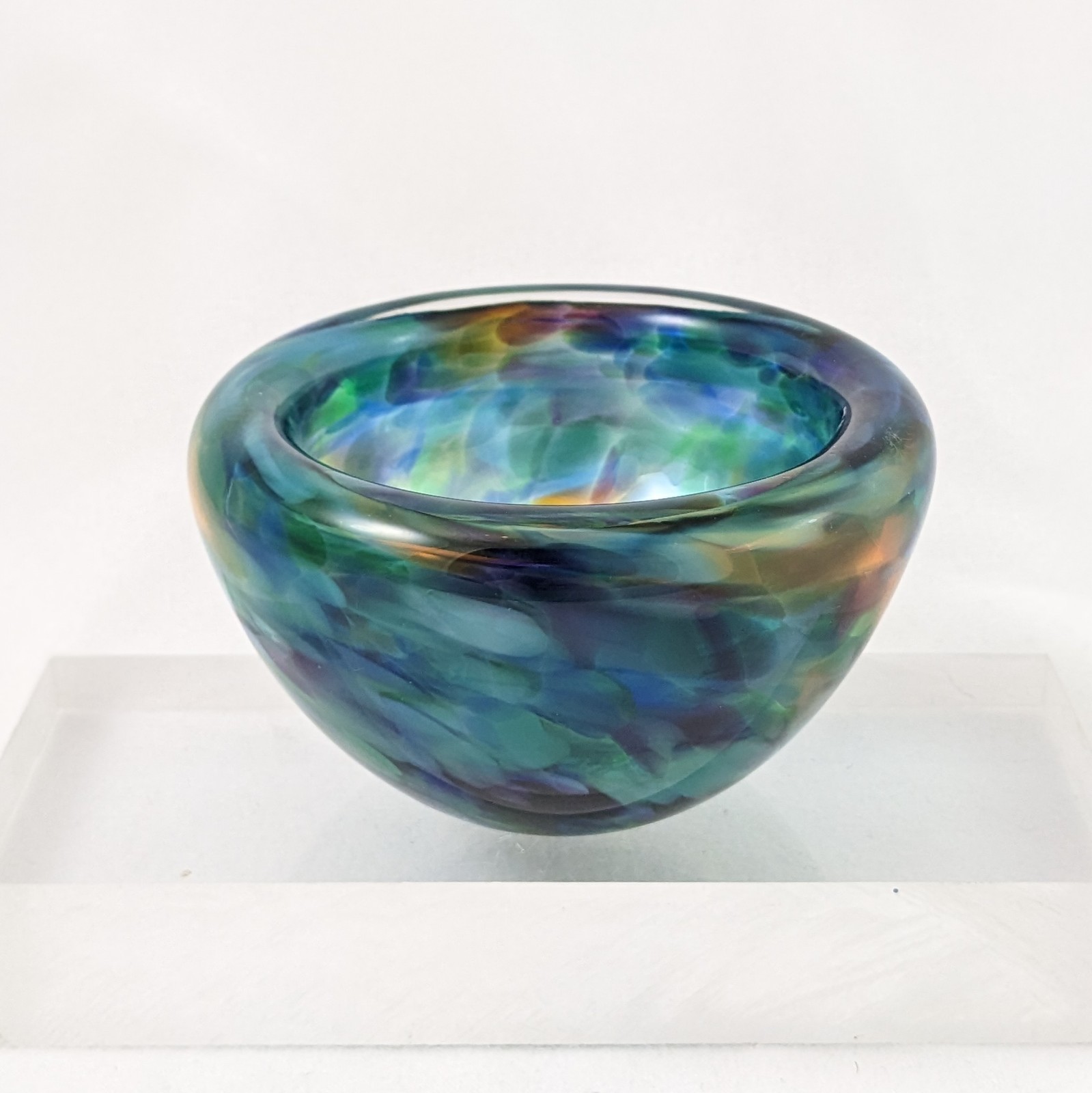 Bubble Bowl (small) - Ocean & Teal | Dallas Glass Art